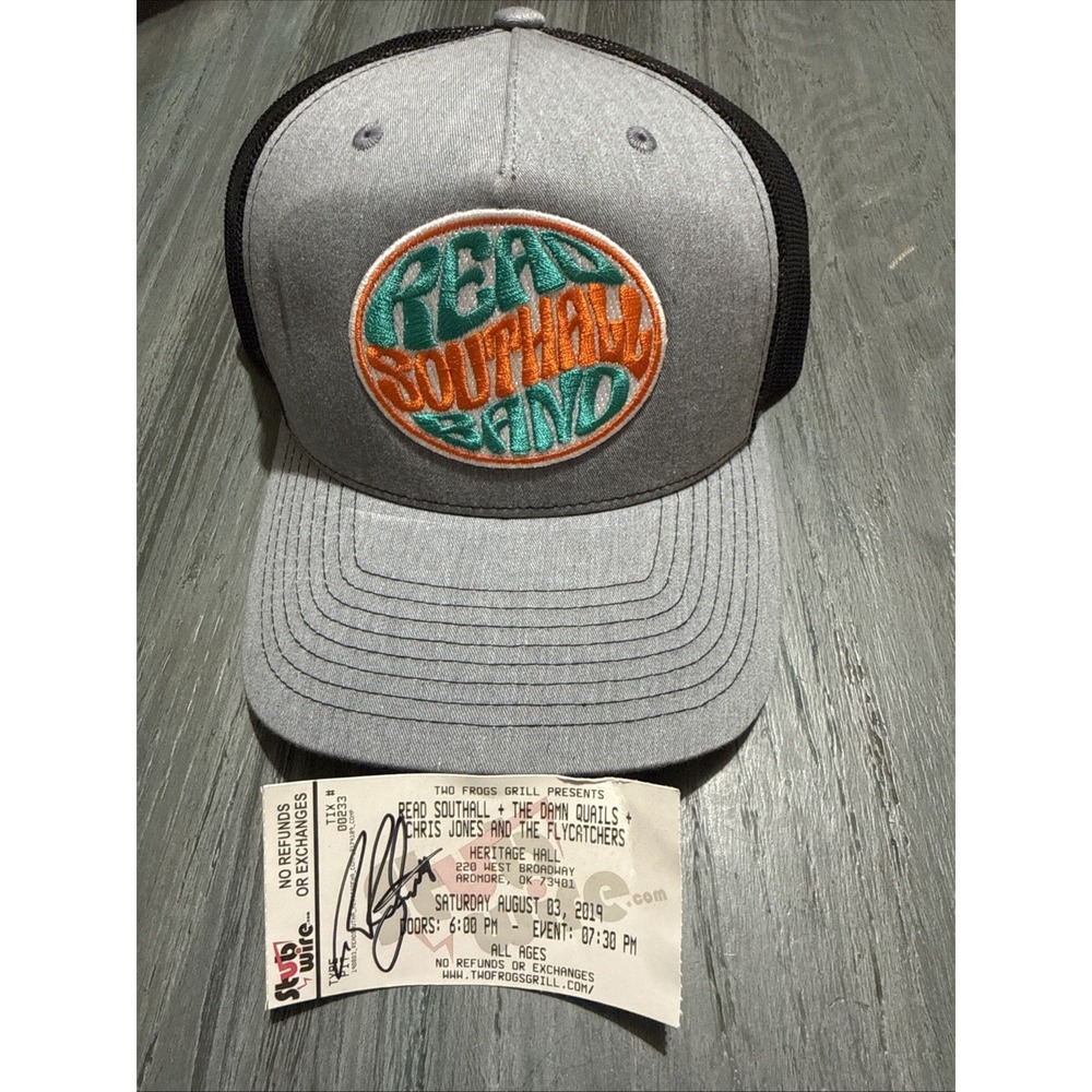 Signed Read Southall Band Gray Snapback Mesh Trucker Country Rock Hat Cap